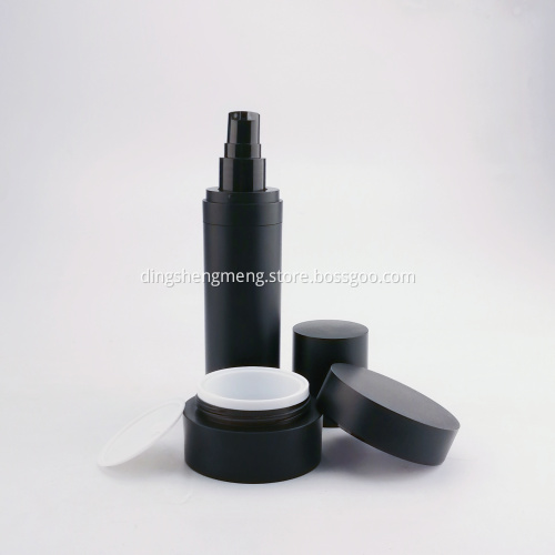 Black round cosmetic cream bottle scrub spray bottle